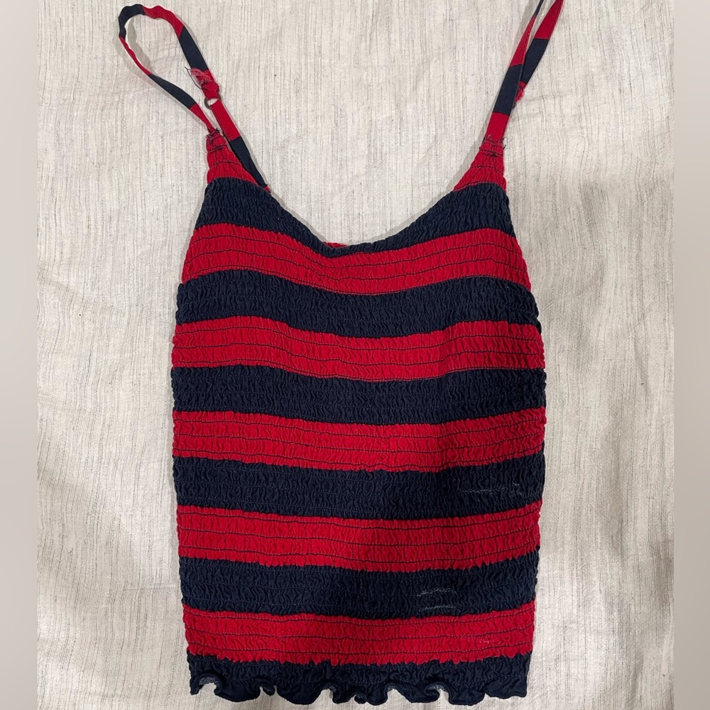 Red and blue Hollister crop top